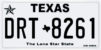 TX license plate DRT8261