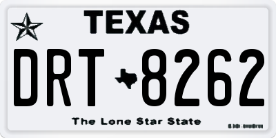 TX license plate DRT8262