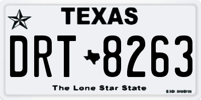TX license plate DRT8263