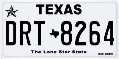 TX license plate DRT8264