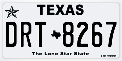 TX license plate DRT8267