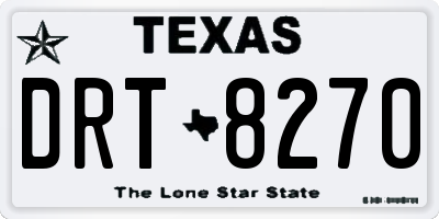 TX license plate DRT8270