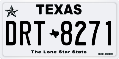 TX license plate DRT8271