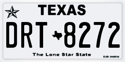 TX license plate DRT8272