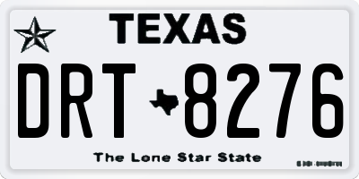 TX license plate DRT8276