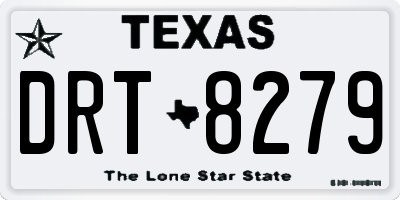 TX license plate DRT8279