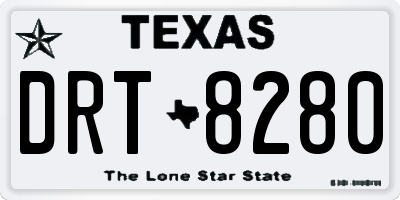 TX license plate DRT8280