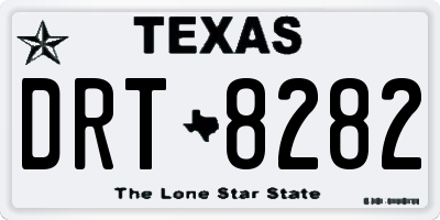 TX license plate DRT8282