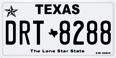 TX license plate DRT8288