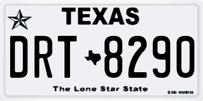 TX license plate DRT8290