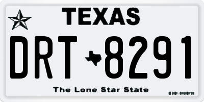 TX license plate DRT8291