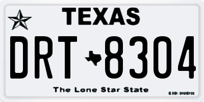 TX license plate DRT8304