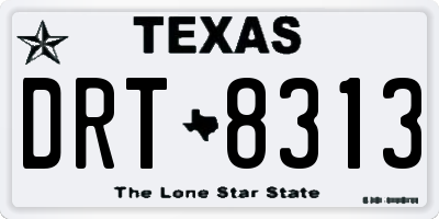TX license plate DRT8313