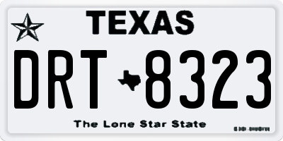 TX license plate DRT8323