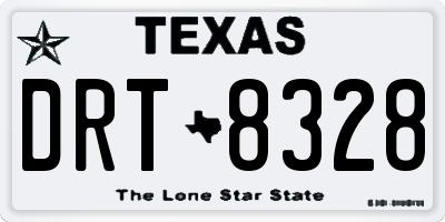 TX license plate DRT8328