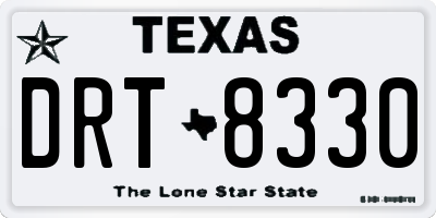 TX license plate DRT8330