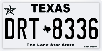 TX license plate DRT8336