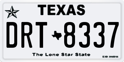 TX license plate DRT8337