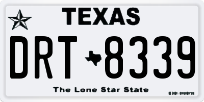 TX license plate DRT8339