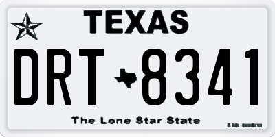 TX license plate DRT8341