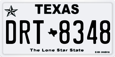 TX license plate DRT8348