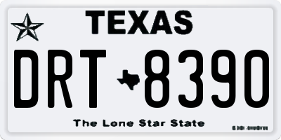 TX license plate DRT8390