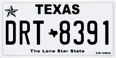 TX license plate DRT8391