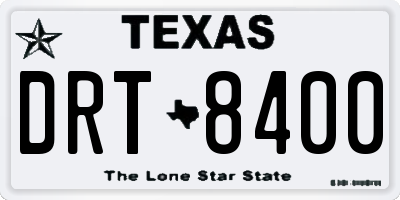 TX license plate DRT8400