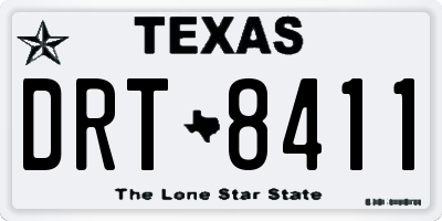 TX license plate DRT8411