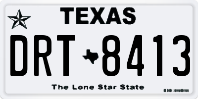TX license plate DRT8413
