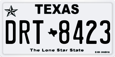 TX license plate DRT8423