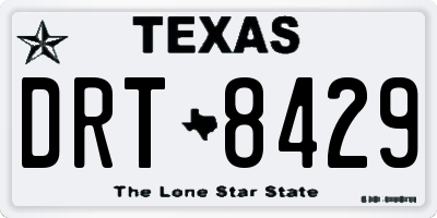 TX license plate DRT8429