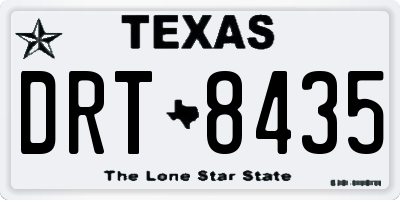 TX license plate DRT8435