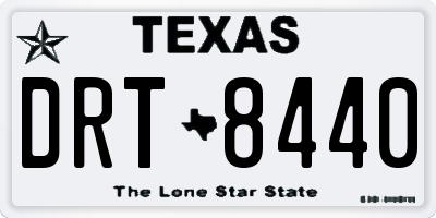 TX license plate DRT8440