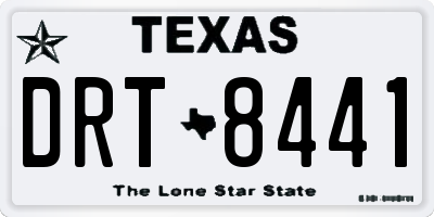 TX license plate DRT8441