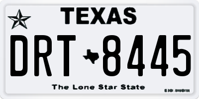 TX license plate DRT8445