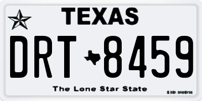 TX license plate DRT8459