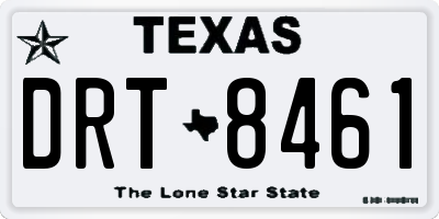 TX license plate DRT8461