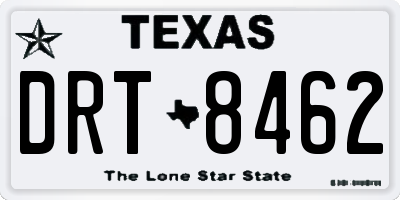 TX license plate DRT8462