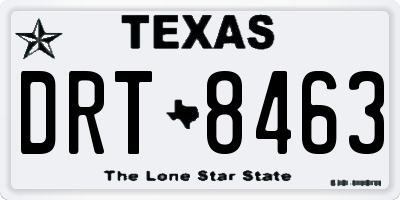 TX license plate DRT8463
