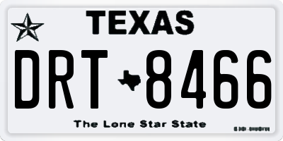 TX license plate DRT8466