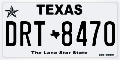 TX license plate DRT8470