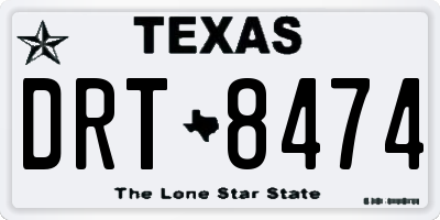 TX license plate DRT8474