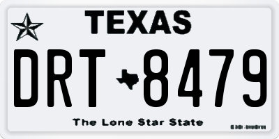 TX license plate DRT8479