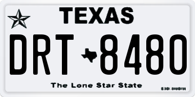 TX license plate DRT8480