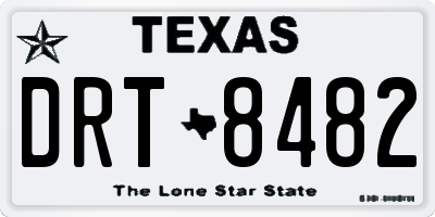 TX license plate DRT8482