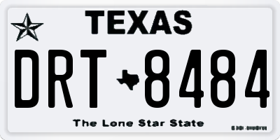 TX license plate DRT8484
