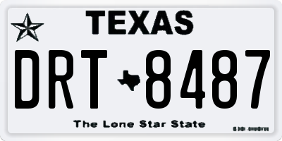 TX license plate DRT8487