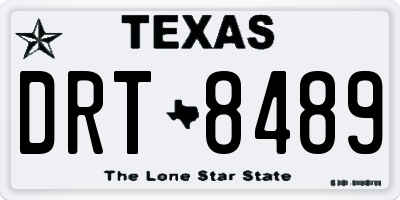 TX license plate DRT8489