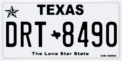 TX license plate DRT8490